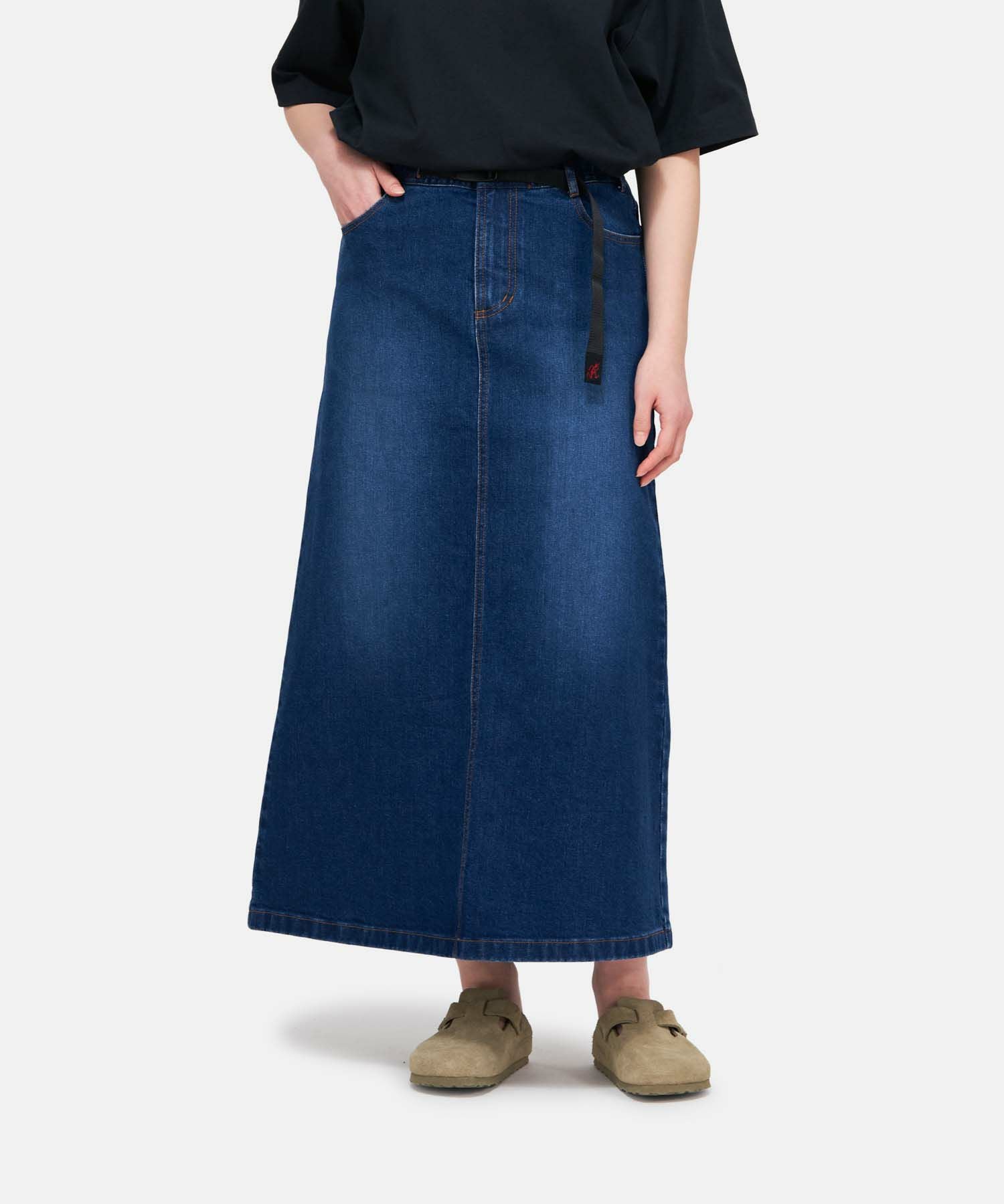 ストレッチデニムAラインスカート｜STRETCH DENIM A-LINE SKIRT