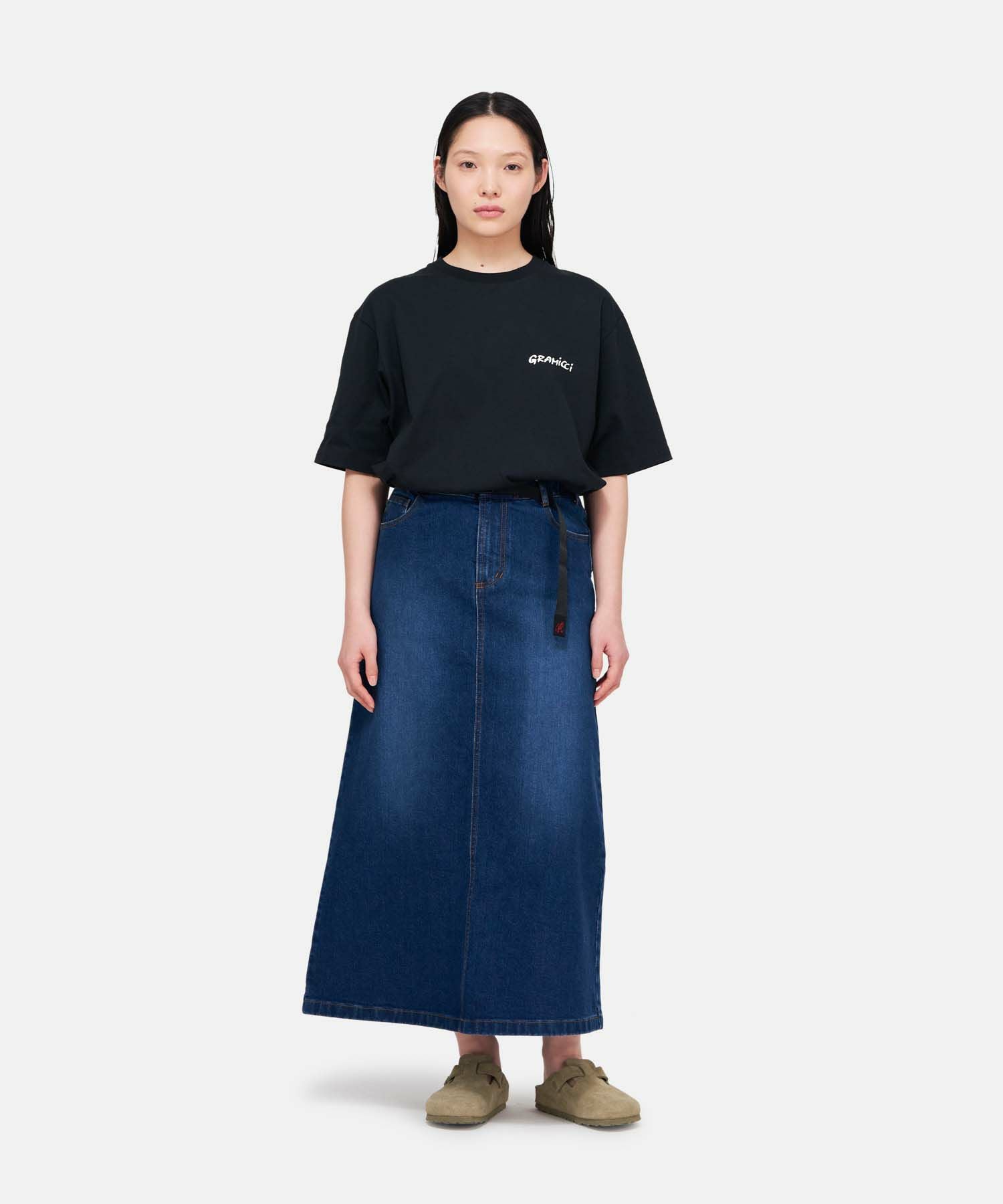 ストレッチデニムAラインスカート｜STRETCH DENIM A-LINE SKIRT