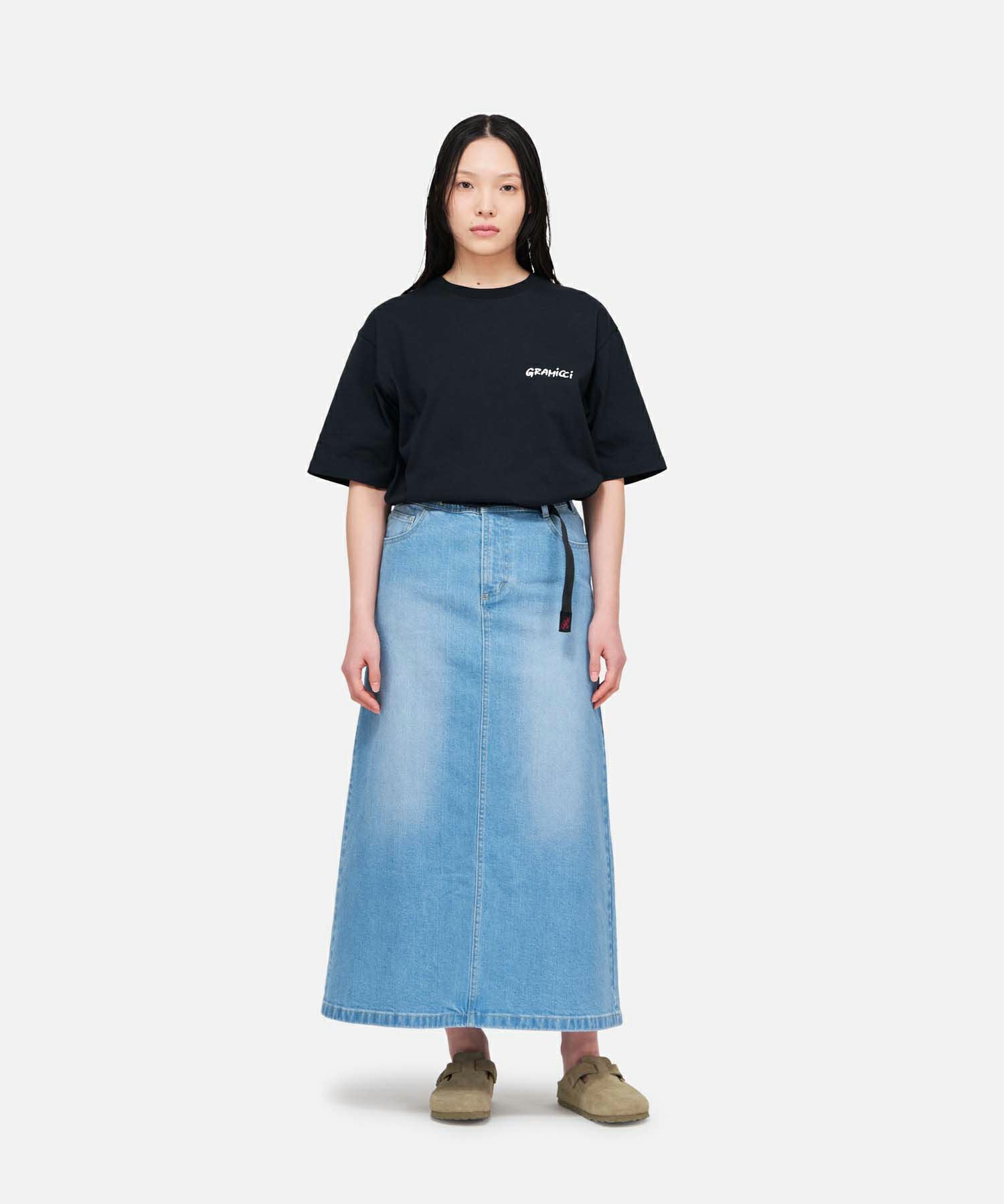ストレッチデニムAラインスカート｜STRETCH DENIM A-LINE SKIRT