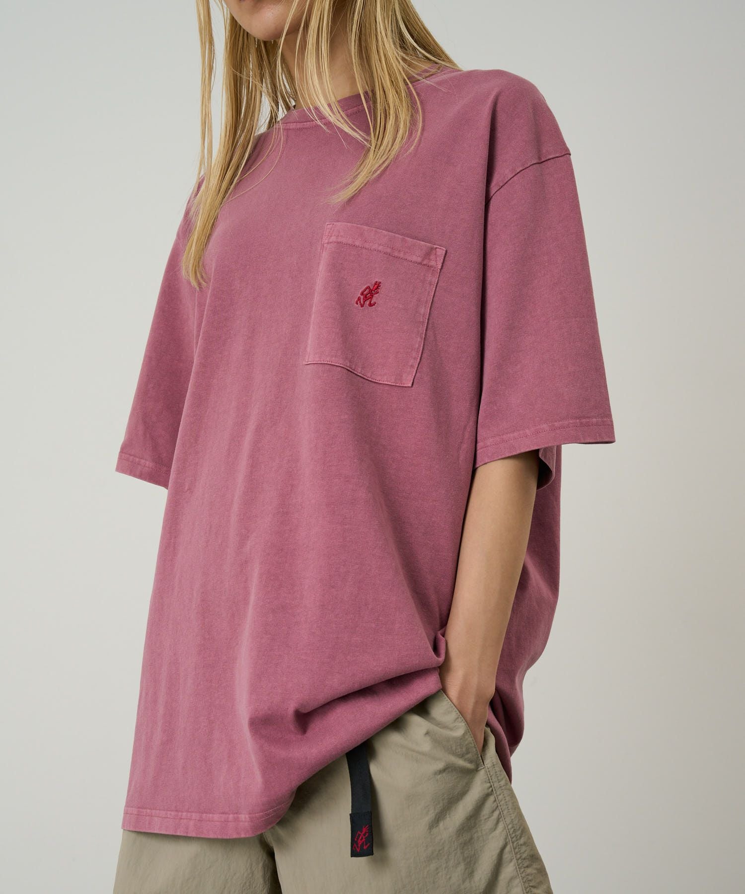 ワンポイントTシャツピグメントダイ｜ONE POINT TEE PIGMENT DYED