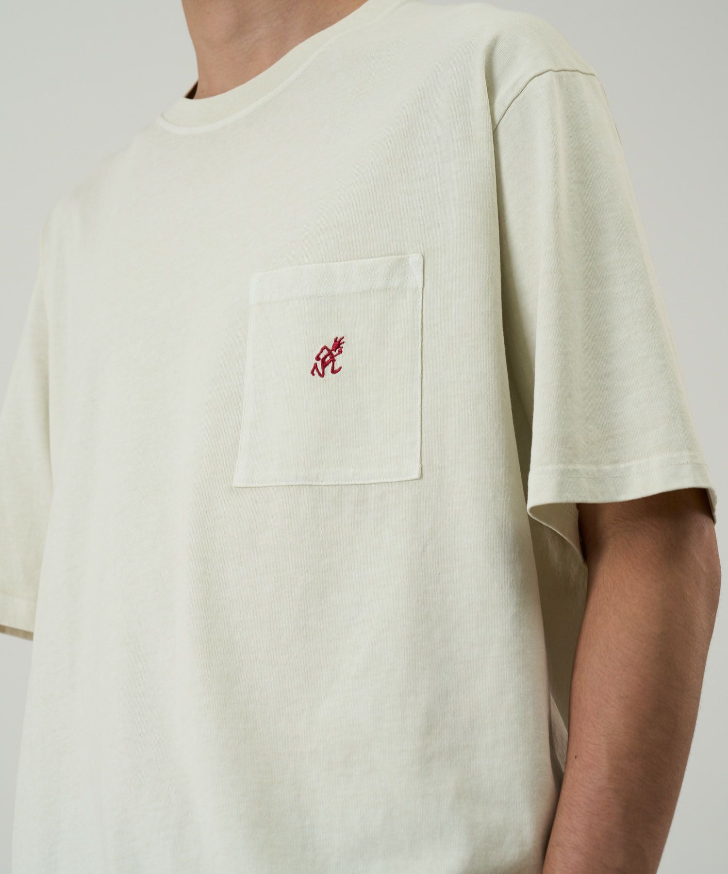 ワンポイントTシャツピグメントダイ｜ONE POINT TEE PIGMENT DYED