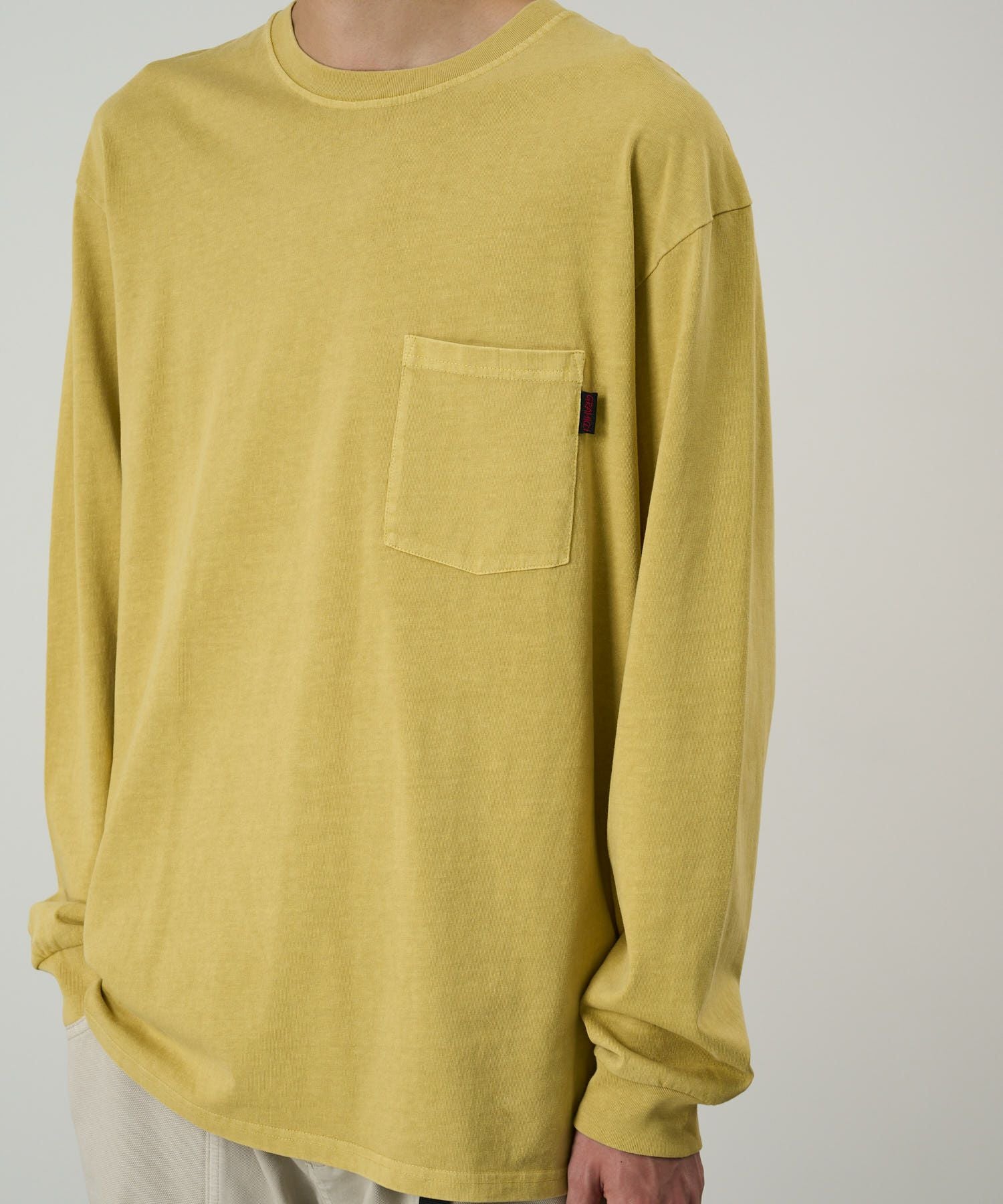 邦楽 T.Y L/SポケットTシャツピグメントダイ｜L/S POCKET TEE PIGMENT DYED