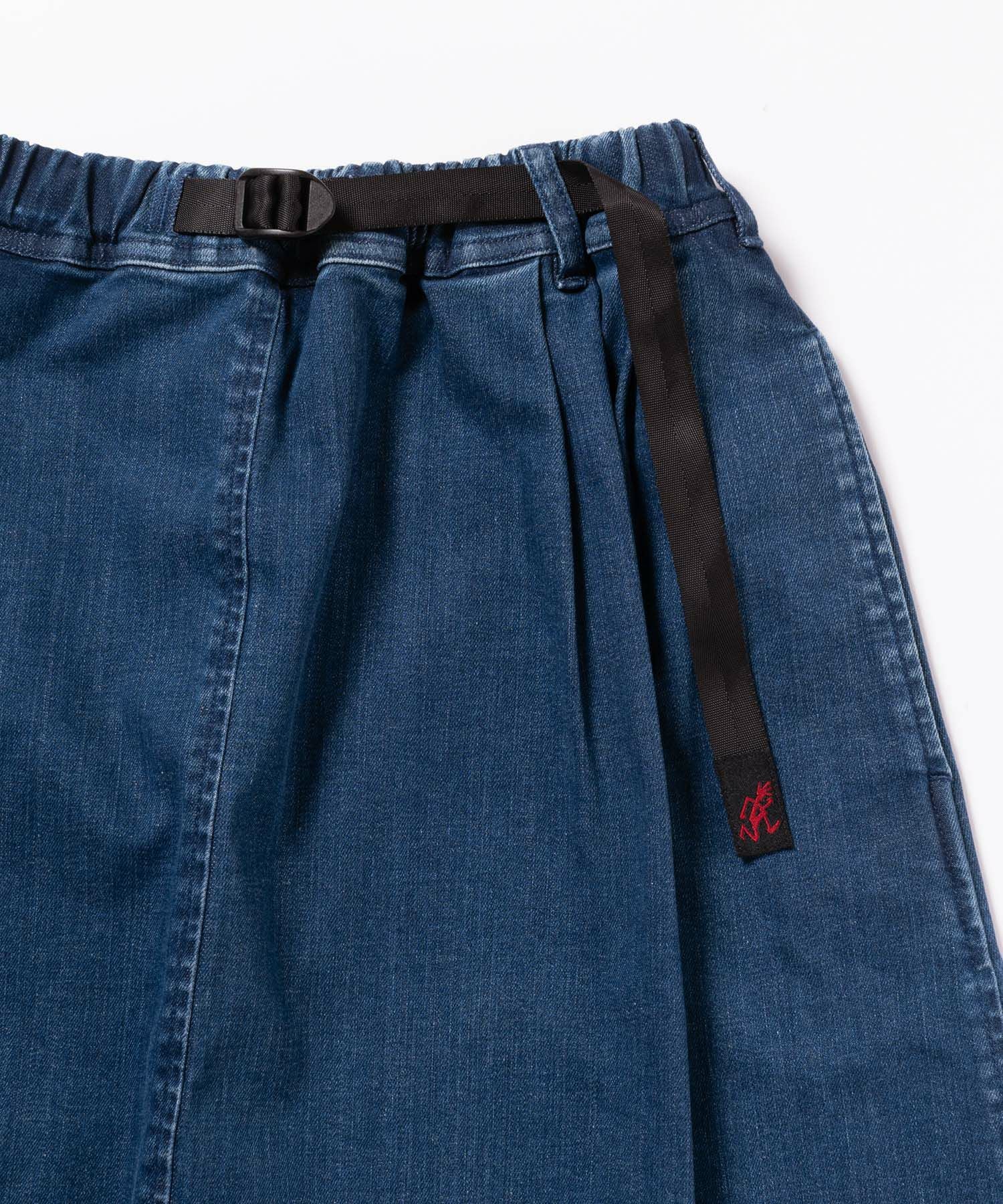 ミルクDENIM DUNGAREE×グラミチコラボラクガキスカート グラミチ ストレッチ デニム Aラインスカート Gramicci GLSK5-SJP07