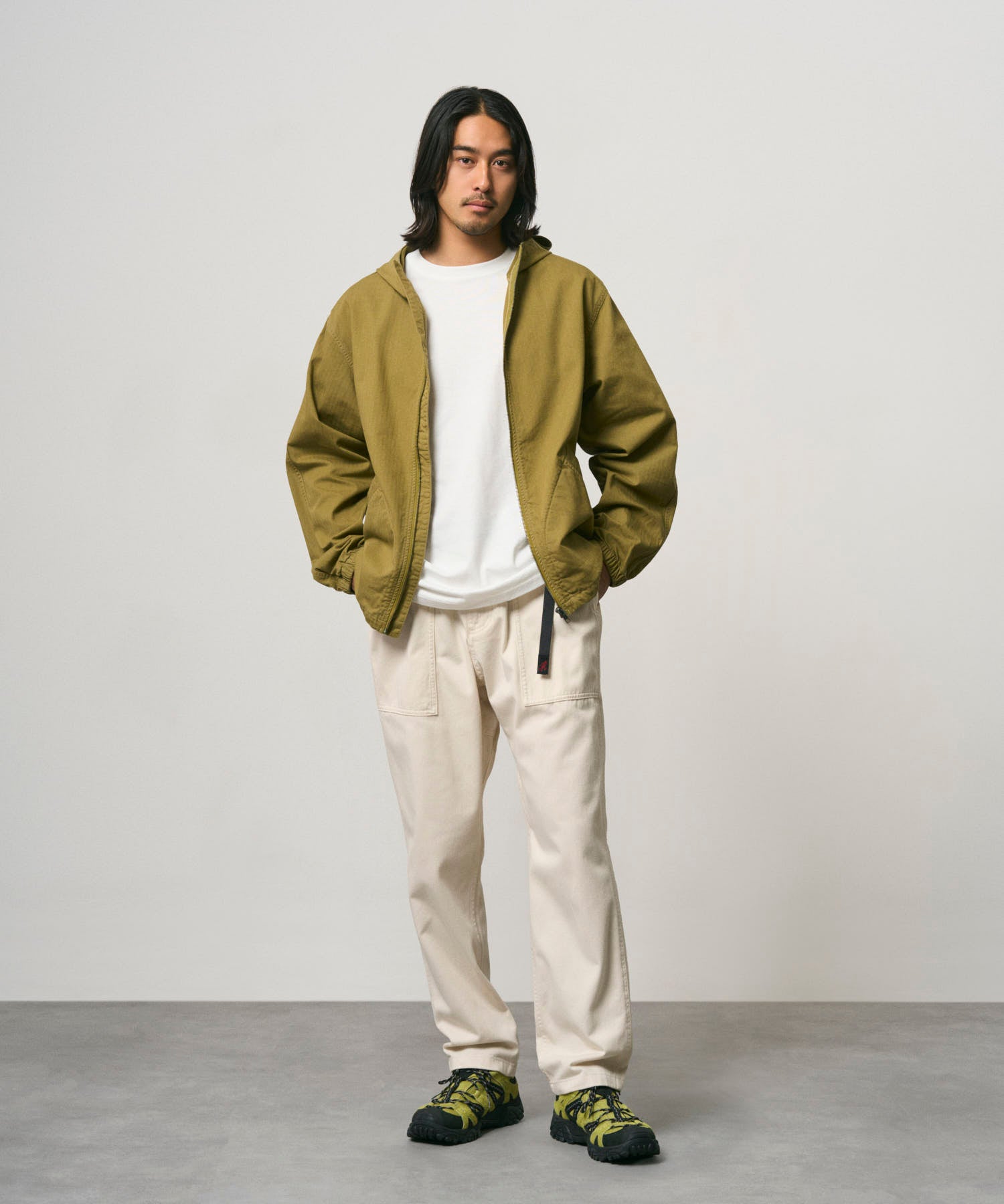RRL プルオーバー フーディヘリンボーン カーキ ヘリンボーンフーデッドジャケット | グラミチ 公式通販サイト