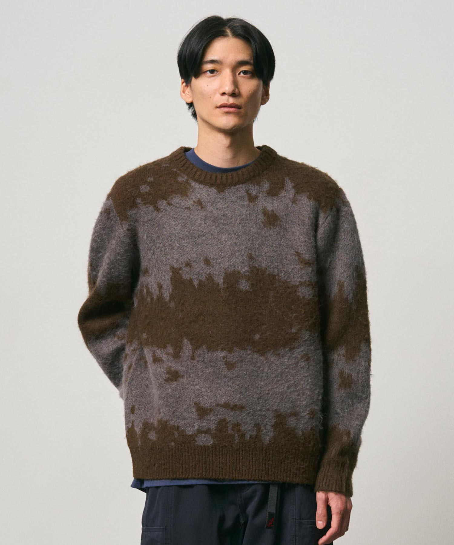 美品✨プランテーション アンゴラ混 ハニカムドット柄ニット M ダークブラウン モヘアスプラッターセーター | グラミチ 公式通販サイト Gramicci