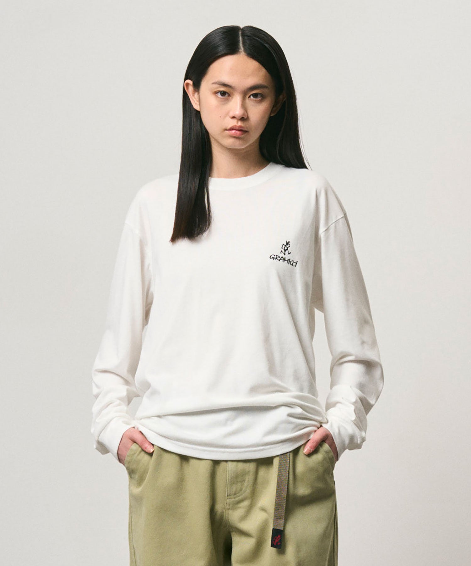 ワンポイントロゴロングスリーブTシャツ | グラミチ 公式通販サイト